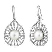 jersey pearl ladies silver marette vega freshwater pearl earrings mrte ...