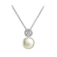 jersey pearl freshwater pearl cubic zirconia halo cluster pendant amp5