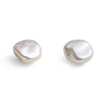 jersey pearl silver keshi stud freshwater pearl e18