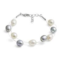 jersey pearl white dewdrop freshwater pearl bracelet melp b ws