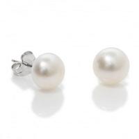 Jersey Pearl Silver White Freshwater Pearl Earrings E8WHITE