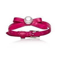 Jersey Pearl Joli Pink Leather Bracelet With Freshwater Pearl JOLI F