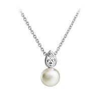 Jersey Pearl Freshwater Pearl Cubic Zirconia Dropper Pendant AMP2