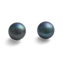 Jersey Pearl Silver Peacock Stud Freshwater Pearl E10PC