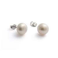 Jersey Pearl Silver White Stud Earrings Freshwater Pearl E10WHITE