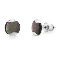 Jersey Pearl Ladies Dune Silver Grey Mother Of Pearl Stud Earrings DUSE1-TH