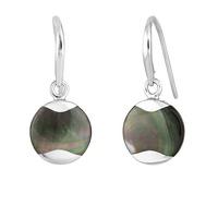 Jersey Pearl Ladies Dune Grey Mother Of Pearl Dropper Earrings DUDE-TH