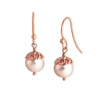 jersey pearl ladies emma kate rose gold plated freshwater pearl drop e ...