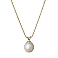 jersey pearl 9ct gold white freshwater pearl pendant n8