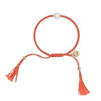 jersey pearl ladies freshwater pearl coral tassel bracelet tass co