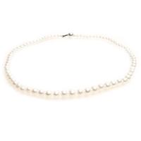 Jersey Pearl Silver 3-8mm Freshwater Pearl 18 Inch Graduated Necklace M24S18
