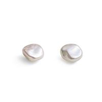 Jersey Pearl Silver Keshi Stud Freshwater Pearl Earrings E18