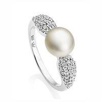 jersey pearl amberley cluster shoulder ring