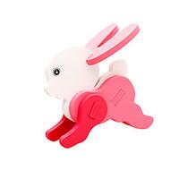 Jigsaw Puzzles 3D Puzzles Building Blocks DIY Toys Rabbit Wood Model Building Toy