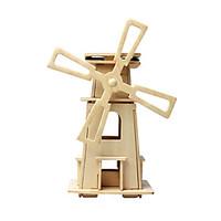 Jigsaw Puzzles DIY KIT 3D Puzzles Building Blocks DIY Toys Windmill Wood Model Building Toy