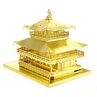 Jigsaw Puzzles 3D Puzzles Building Blocks DIY Toys Chinese Architecture StainlessSteel Model Building Toy