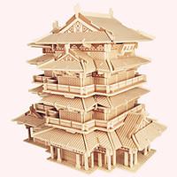 Jigsaw Puzzles Wooden Puzzles Building Blocks DIY Toys Tengwang Pavilion 1 Wood Ivory Model Building Toy