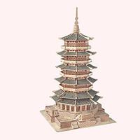 Jigsaw Puzzles Wooden Puzzles Building Blocks DIY Toys Buddha Tower 1 Wood Ivory Model Building Toy