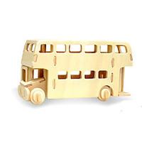 Jigsaw Puzzles 3D Puzzles Building Blocks DIY Toys Bus Wood Model Building Toy