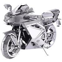 Jigsaw Puzzles 3D Puzzles / Metal Puzzles Building Blocks DIY Toys Motorcycle Metal Silver Model Building Toy