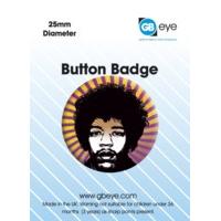 Jimi Hendrix Face Button Badge