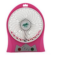 JIDIAN F-268 Fan USB Mini Charger Small Fan Portable Dormitory Table Desktop Large Wind Mute Fan With Lighting Function