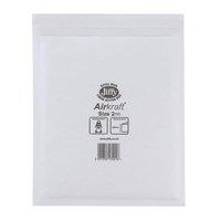 Jiffy Airkraft Postal Bags Bubble-lined Peel and Seal No.2 White 205x245mm [Pack 10]