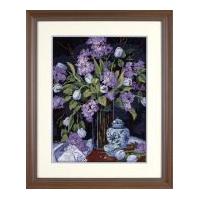 Jiffy Needlepoint Kit Tulips & Lilacs