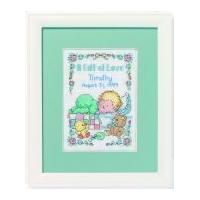 Jiffy Counted Cross Stitch Kit A Gift of Love Birth Record
