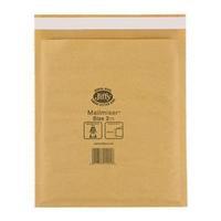 Jiffy Mailmiser (Size 2) Protective Envelopes Bubble-lined 205x245mm Gold (Pack of 100 Envelopes)