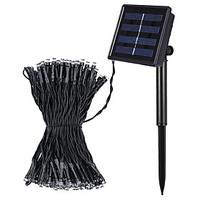 Jiawen 8 Modes 10M 100 leds Cool White or Warm White Outdoor Waterproof Solar LED string lights