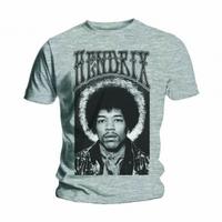 Jimi Hendrix Halo Mens Grey T Shirt: X Large