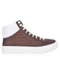 JIMMY CHOO Argyle Croc High Top Trainers