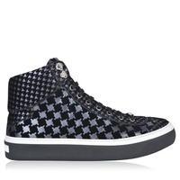 jimmy choo argyle flock high top trainers