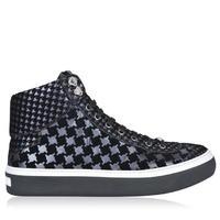 jimmy choo argyle flock high top trainers