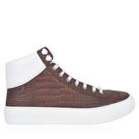 jimmy choo argyle croc high top trainers