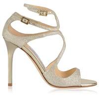 JIMMY CHOO Lang Heeled Glitter Sandals