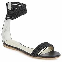 jil sander js16116 womens sandals in black