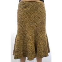Jigsaw Size 14 Brown and Green Weave Woolen Skirt