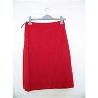 Jigsaw - Size: 10 - Red - Knee length skirt