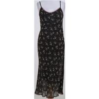 Jigsaw, size 10 brown floral sleeveless dress