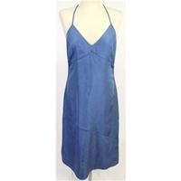 jigsaw blue halterneck silk dress size 12