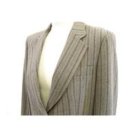 Jigsaw - Size: 12 - Brown Tweed Pinstripe Suit jacket