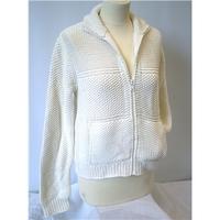 jigsaw handknitted front zip women cardigan jigsaw size l beige cardig ...