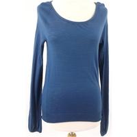 Jigsaw Size 6 High Quality Soft and Luxurious Pure Wool Blue Jumper