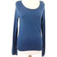 jigsaw size 6 high quality soft and luxurious pure wool blue jumper