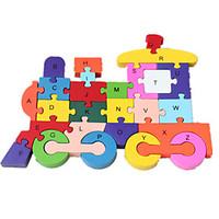 Jigsaw Puzzles Jigsaw Puzzle Building Blocks DIY Toys Train 1 Wood Rainbow