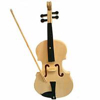 Jigsaw Puzzles 3D Puzzles Wooden Puzzles Building Blocks DIY Toys Violin Wood Beige Model Building Toy