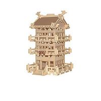 Jigsaw Puzzles 3D Puzzles Building Blocks DIY Toys Chinese Architecture Wood Model Building Toy