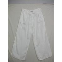 Jigsaw White Linen Trousers - Size 10